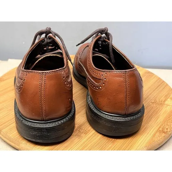 VTG LB Sheppard Longwing Blucher Hanover Shoes Mens 8 EEE Brown Leather derby