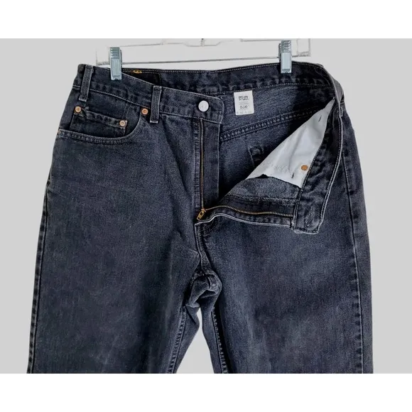 Vtg Y2K Levis 550 Black Jeans Men 36x32 Relaxed Tapered Hi Rise Canada (33x30.5)