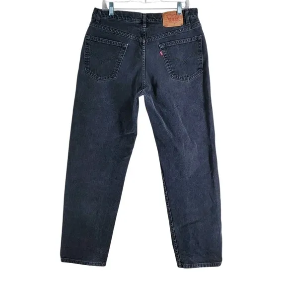 Vtg Y2K Levis 550 Black Jeans Men 36x32 Relaxed Tapered Hi Rise Canada (33x30.5)