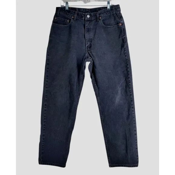Vtg Y2K Levis 550 Black Jeans Men 36x32 Relaxed Tapered Hi Rise Canada (33x30.5)