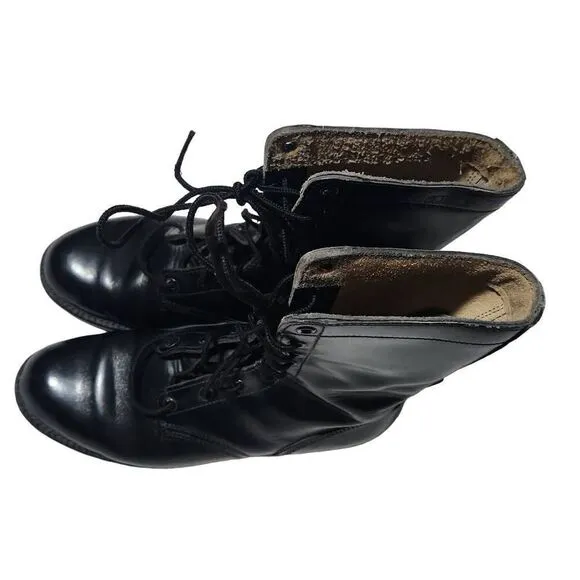 Vulcan Ladies Size 6 Black Leather Lace Up Boots