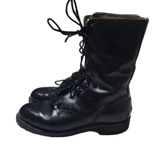 Vulcan Ladies Size 6 Black Leather Lace Up Boots
