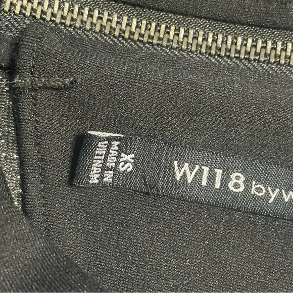 W118 by Walter Baker. Dress XS black/white/grey color block long sleeve zippers