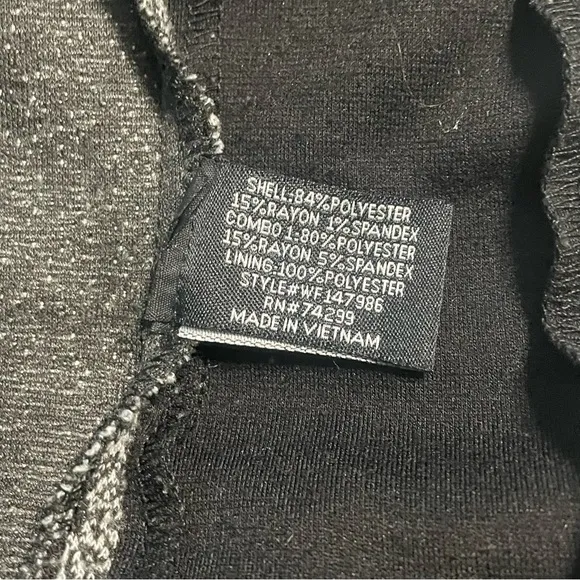 W118 by Walter Baker. Dress XS black/white/grey color block long sleeve zippers