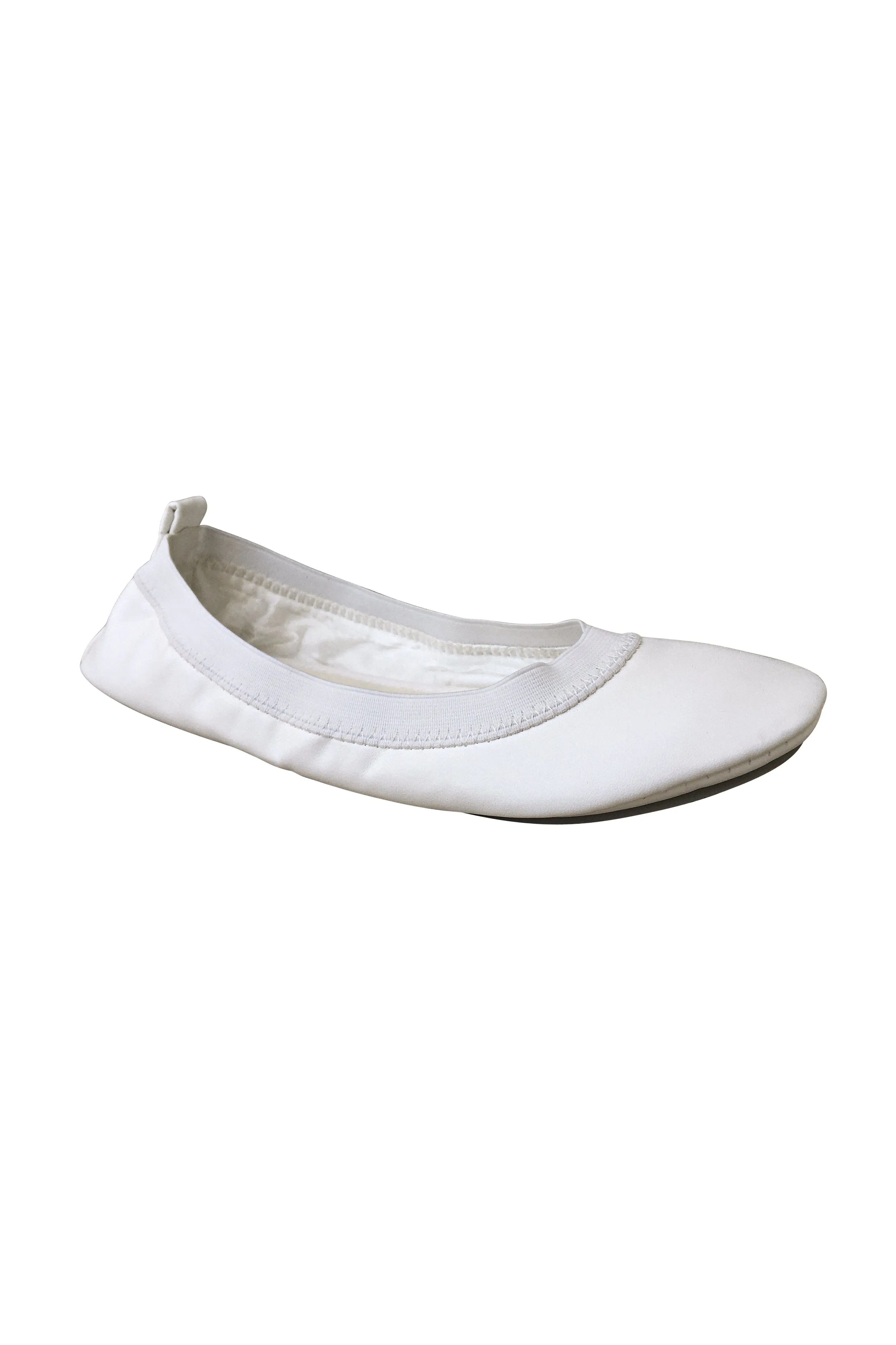 White Bridal Fold Up Ballet Flats