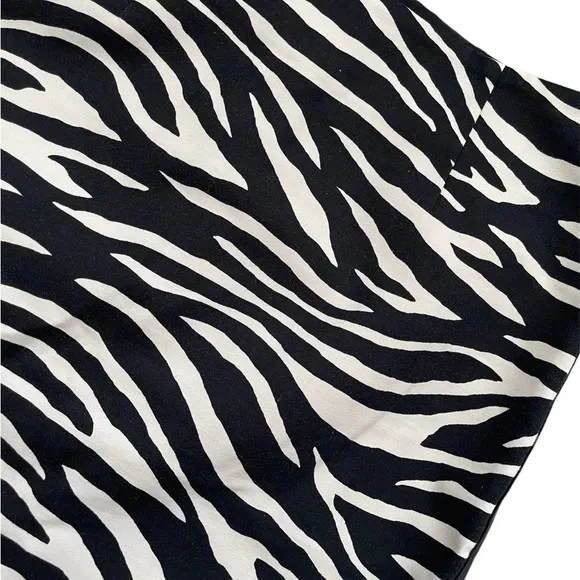 White House Black Market | Black White Zebra Animal Print High Waist Mini Skirt