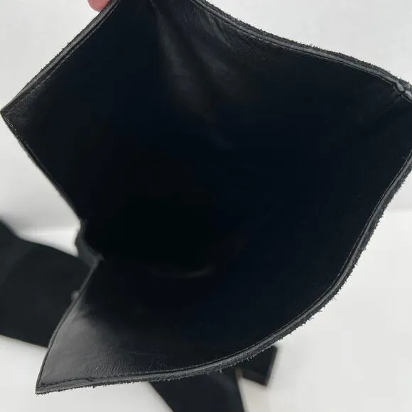 WHITE HOUSE BLACK MARKET Zahra Over the Knee Boots Womens 7 Black Suede Block