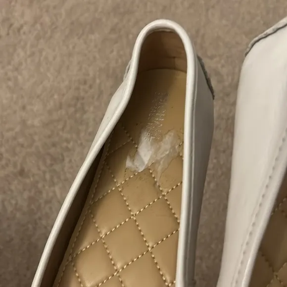 White Leather Michael Kors Flats