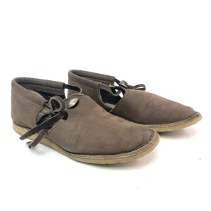 Wild Soles Brown Leather Suede Moccasins Indian Nickel Cushioned Size 8 Walking