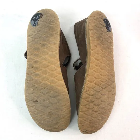 Wild Soles Brown Leather Suede Moccasins Indian Nickel Cushioned Size 8 Walking