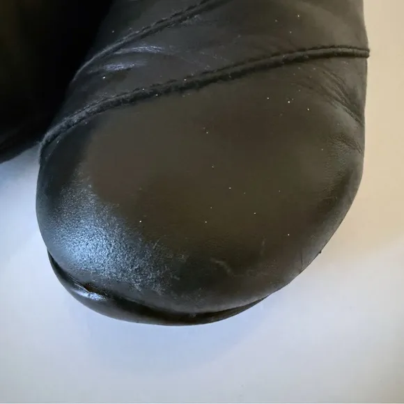 Wolky Black Leather Heeled Ankle Boots Womens SZ 38 US 7