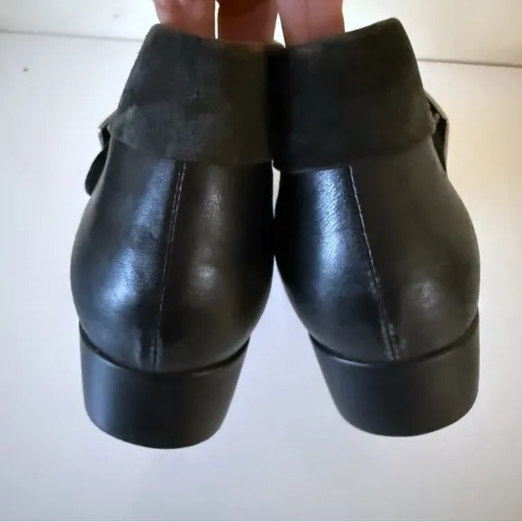 Wolky Black Leather Heeled Ankle Boots Womens SZ 38 US 7