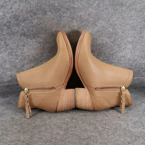 Wolverine Shoes Womens 7.5 Bootie Fashion Classic Textured Leather Brown Artisan