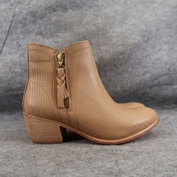 Wolverine Shoes Womens 7.5 Bootie Fashion Classic Textured Leather Brown Artisan