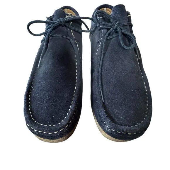 Women Penelope Chilvers Size 42 (US 11) Deep Navy Blue Suede Wallabies Moccasins