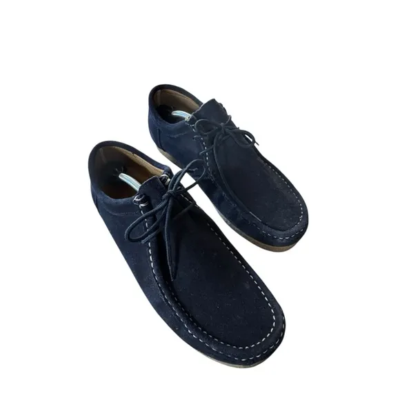 Women Penelope Chilvers Size 42 (US 11) Deep Navy Blue Suede Wallabies Moccasins