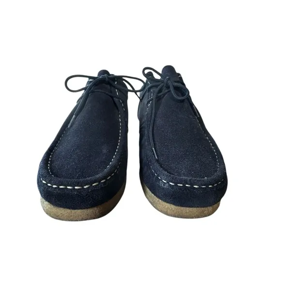 Women Penelope Chilvers Size 42 (US 11) Deep Navy Blue Suede Wallabies Moccasins