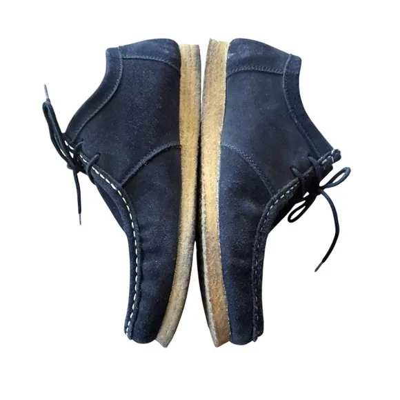 Women Penelope Chilvers Size 42 (US 11) Deep Navy Blue Suede Wallabies Moccasins