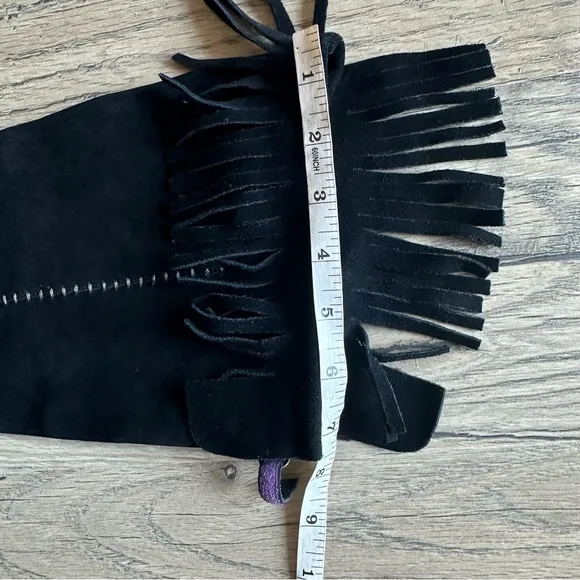Women’s Black Flat Tall Moccasins