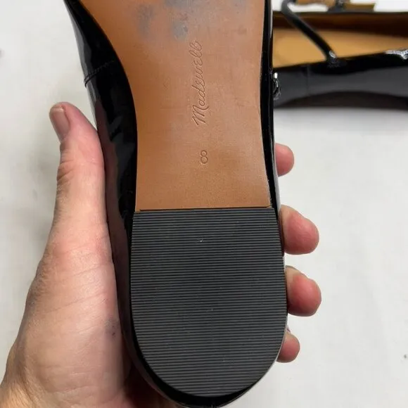Womens Madewell Size 8 Elsie Mary Jane Flat Black NR856 $138