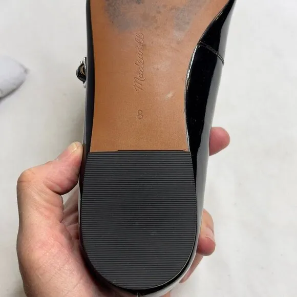 Womens Madewell Size 8 Elsie Mary Jane Flat Black NR856 $138