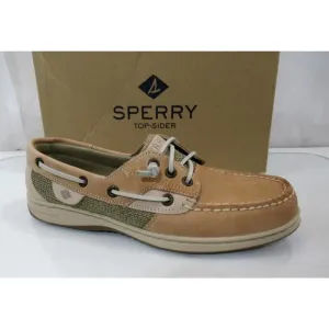 Women's Sperry Top Sider Rosefish Boat Shoes Memory Foam Linen / Oat Size 8.5