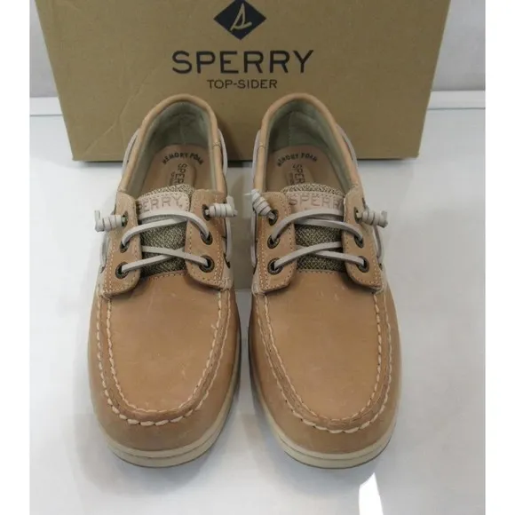 Women's Sperry Top Sider Rosefish Boat Shoes Memory Foam Linen / Oat Size 8.5