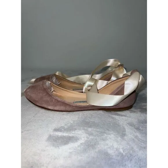 Women’s The White Ribbon SIENNA BALLET FLATS - BLUSH Dark Pink EU41 US 9.5