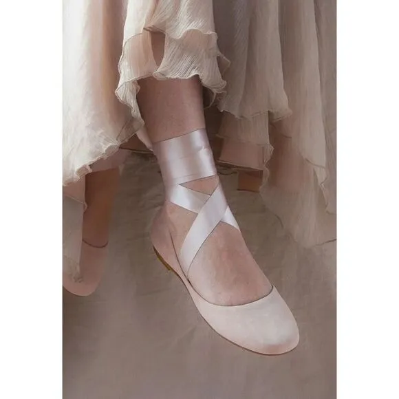 Women’s The White Ribbon SIENNA BALLET FLATS - BLUSH Dark Pink EU41 US 9.5