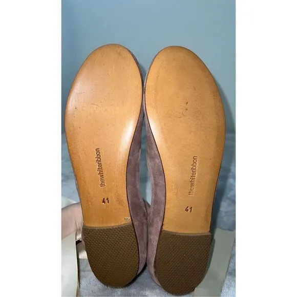 Women’s The White Ribbon SIENNA BALLET FLATS - BLUSH Dark Pink EU41 US 9.5