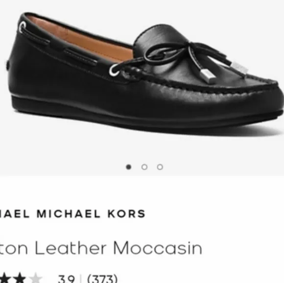 Worn1X! MMK Sutton Leather Moccasins Namesake Monogram Loafers Ballet Flats 8½