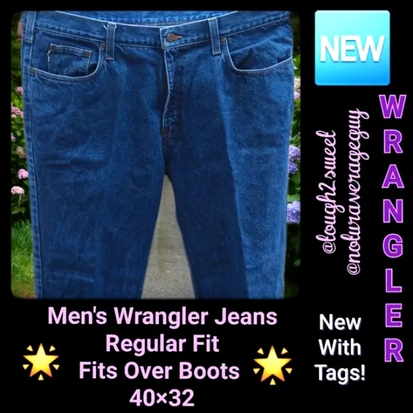 🆕️WRANGLER REGULAR FIT COWBOY CUT(OVER BOOTS) 40×32 JEANS