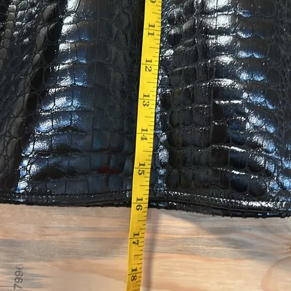 Wren Mini Skirt In Croco Black