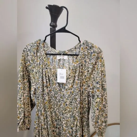 XIRENA Annieka Maxi Floral Dress SZ M Ivory Flora New Nwt