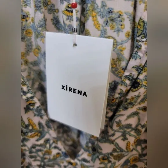 XIRENA Annieka Maxi Floral Dress SZ M Ivory Flora New Nwt