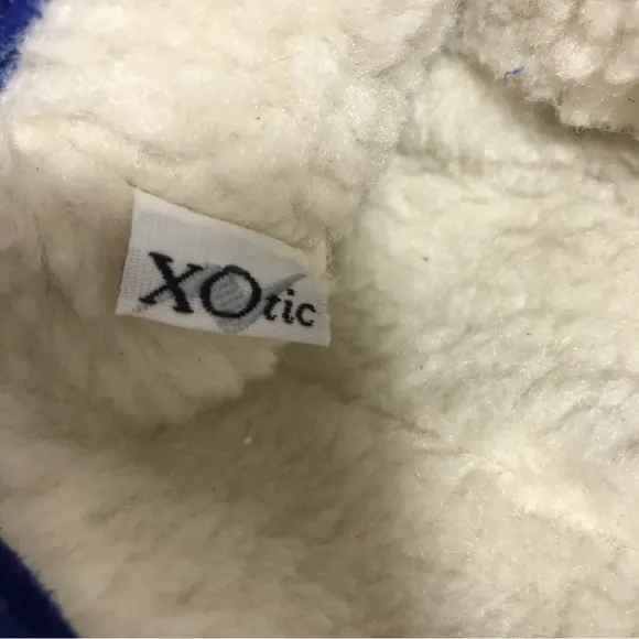 XOtic White &amp; Blue Norwegian Leather &amp; Suede Embroidered Slippers / Moccasins