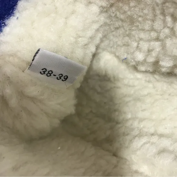 XOtic White &amp; Blue Norwegian Leather &amp; Suede Embroidered Slippers / Moccasins