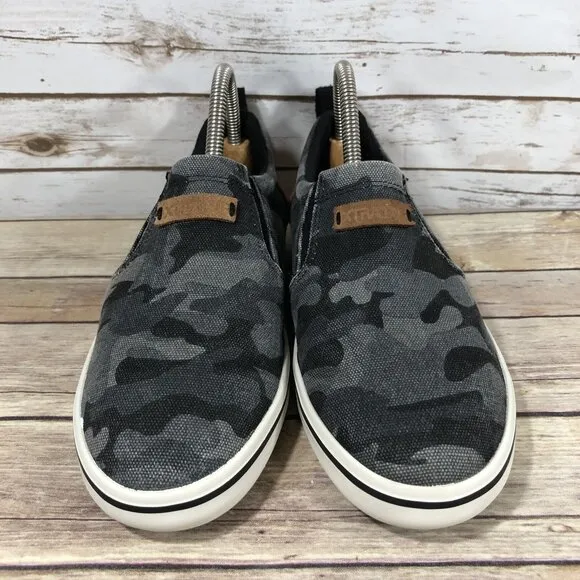 Xtratuf Sharkbyte Deck Canvas Shoes Sneakers Womens Size 9 Camoflauge Slip On
