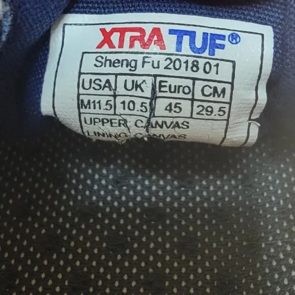 XTRATUF Sheng Fu Blue Canvas Slip On Nautical Preppy Deck Water Casual Boat Shoe