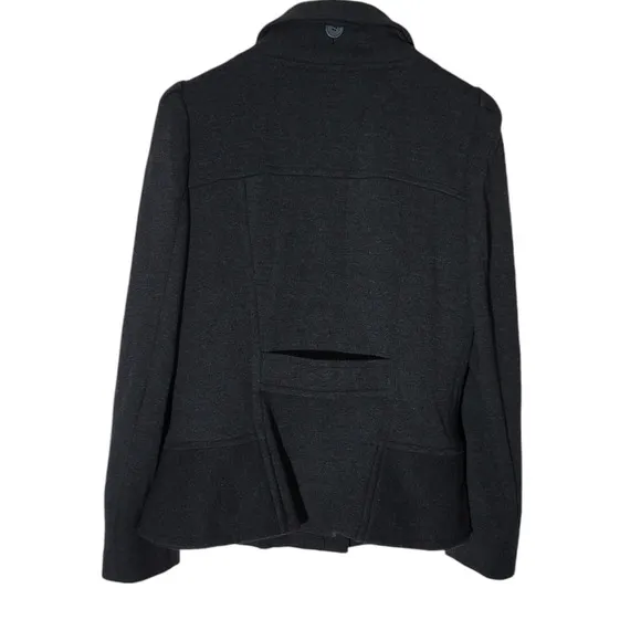 Y2K INC International Concepts Grey Ruffle Jacket Size X-Large