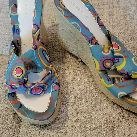 Y2K Go Max &quot;Groovy&quot; Espadrille wedges