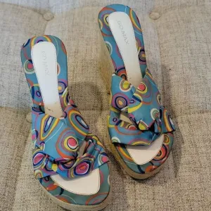 Y2K Go Max &quot;Groovy&quot; Espadrille wedges