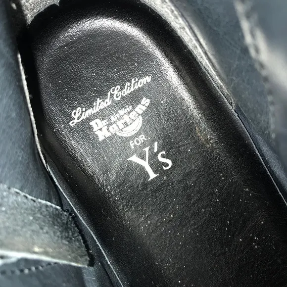 Y's Special Edition Dr. Martens Boots Leather Floral Lace up Zip Womens 7