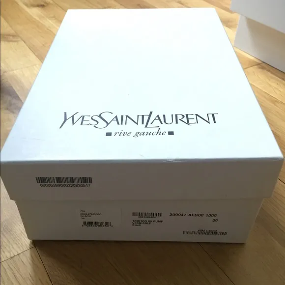 YSL Tribtoo 80 Pump Black Caviar Leather EUC
