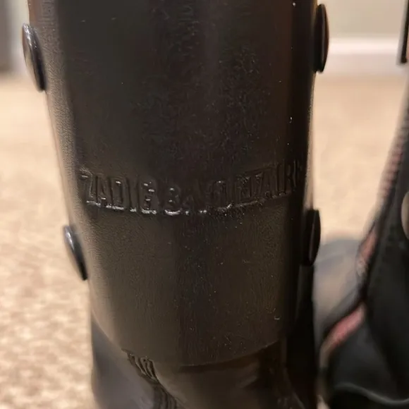 Zadig &amp; Voltaire Joe Leather Combat Boots