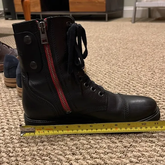 Zadig &amp; Voltaire Joe Leather Combat Boots