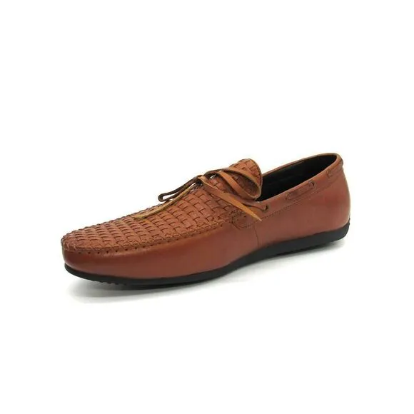 Zanzara Mens Cezanne Leather Slip On Boat Shoes SZ 9