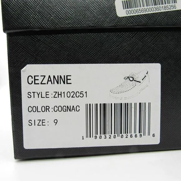 Zanzara Mens Cezanne Leather Slip On Boat Shoes SZ 9