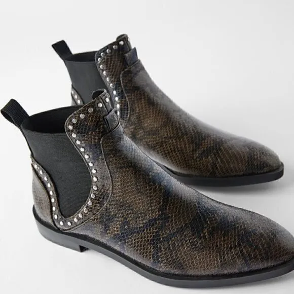 ZARA Almond Toe Boots