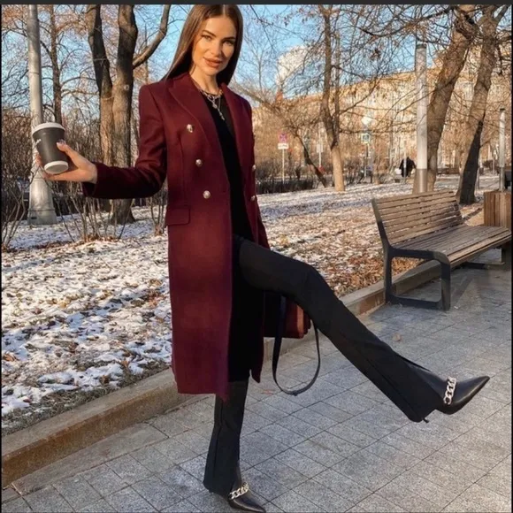 Zara chain trim heeled ankle boots bloggers favorite